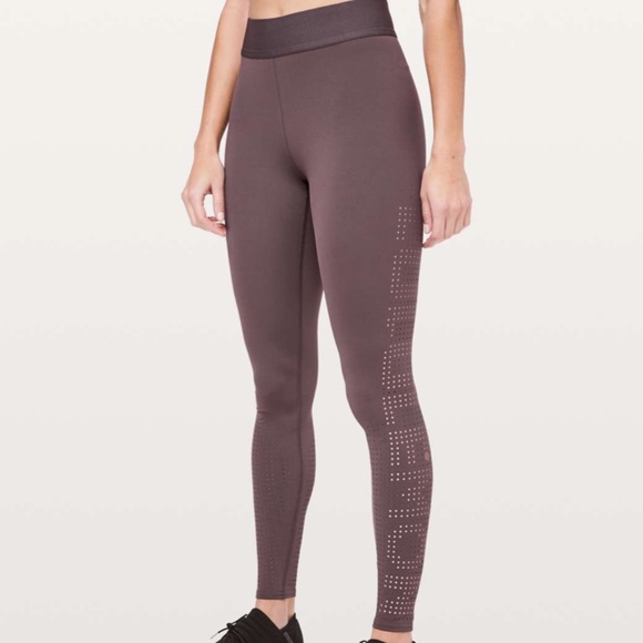 Lululemon x Soul Cycle Purple Taupe Ride & Reflect Tight 28” Size US 2 - Picture 2 of 7